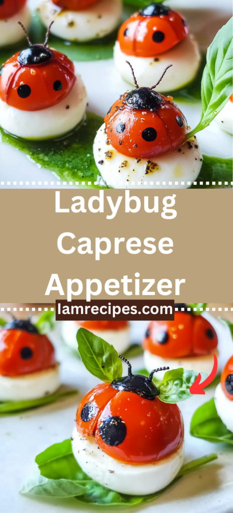 Ladybug Caprese Appetizer Recipe