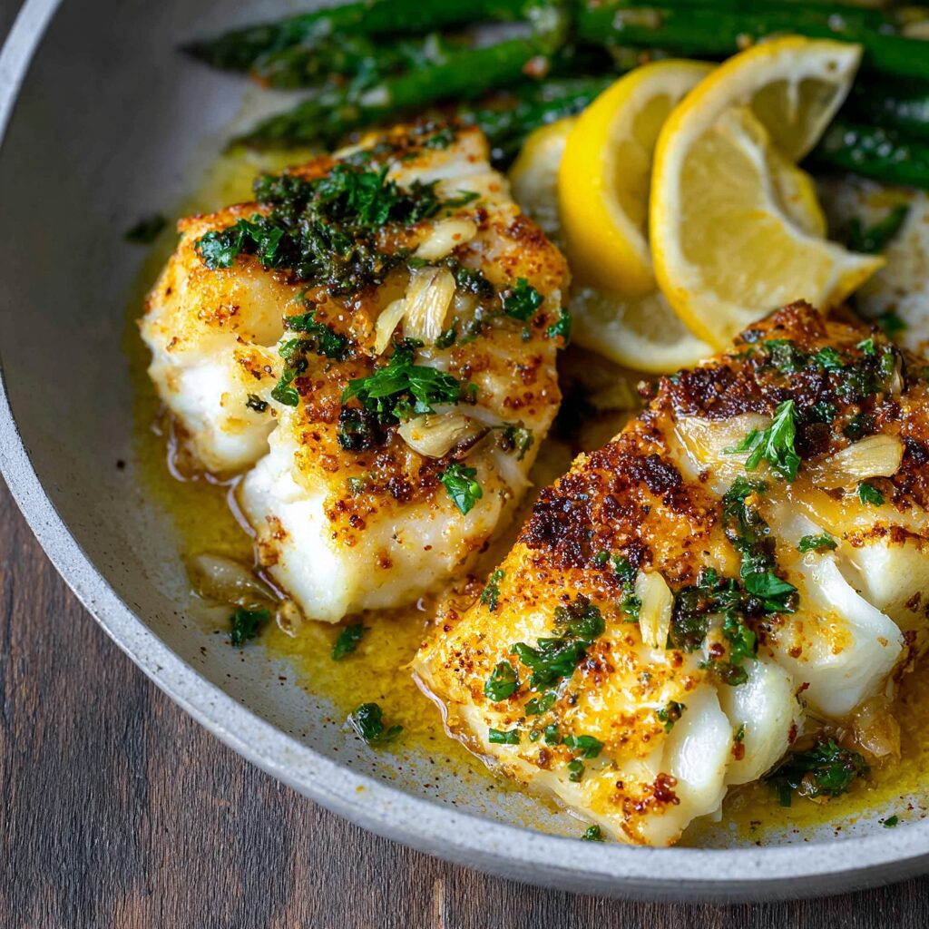 Baked Cod with Lemon and Garlic